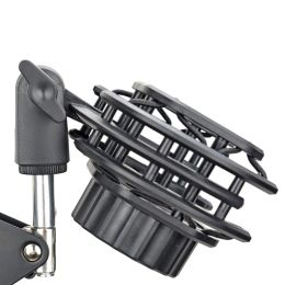 Stand universal clip de micrófono soporte de montaje de choque de micrófono para levitt240 249 pañuelo de micrófono de condensador negro