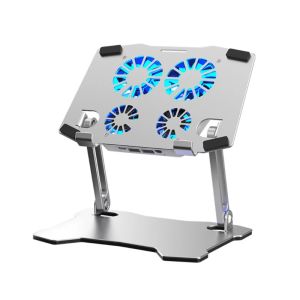 Stand x16 laptopstandaard met koelventilator en ergonomisch ontwerp notebook houder aluminium legering tablets pad stands beugel