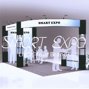 Standaard 20FT * 10ft Exhibition Booth Trade Fair Reclame Display Stand Economic Company Tradeshow-apparatuur met draagbare draagtassen