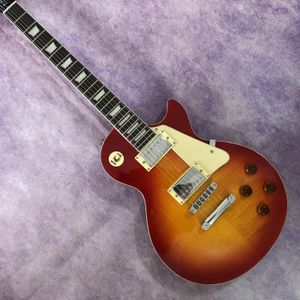 Standaard 6-snarige elektrische gitaar Flame Maple top HH pickup snelle levering