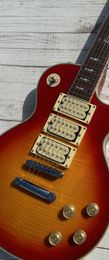 Guitarra eléctrica estándar, Ace Guitar, plateada, patrón Sunrose Tiger, cubierta trasera de espejo personalizada, original