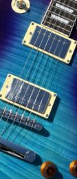 Guitare électrique Standard, motif tigre dégradé myrtille, accessoires argentés et micro disponibles en stock