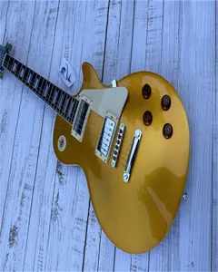 Guitare électrique standard Golden Top Brown Back Bright Light Silver Pickup en stock Expédition rapide