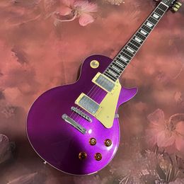 Guitare électrique Standard, dessus violet, acajou massif, expédition depuis l'entrepôt américain