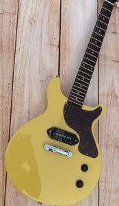 Guitare électrique standard, jaune télévisé, jaune crème, brillant, tuner rétro blanc crème, disponible, paquet de foudre