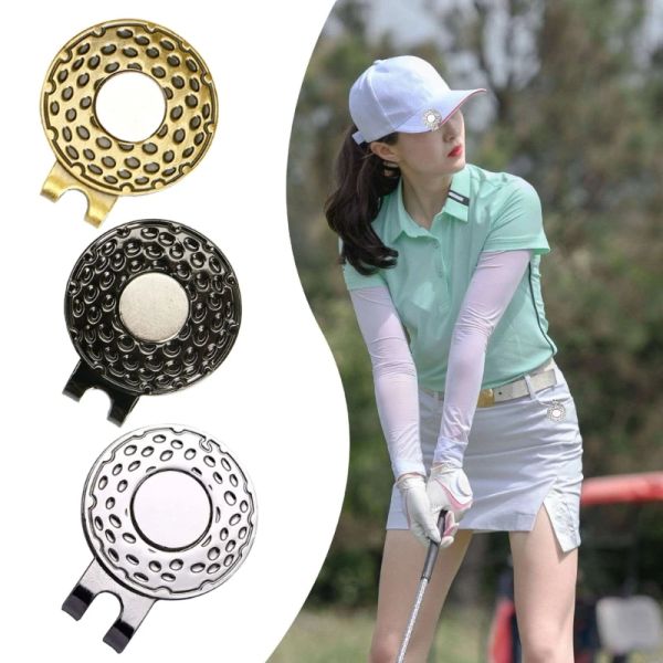 Clip de sombrero de golf estándar con marcador de pelota magnético de aleación de aleación de zinc clip regalos deportivos para hombres golfistas fáciles de usar