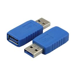 Extensor de conector USB 3.0 estándar Tipo A Adaptador masculino a femenino USB3.0 AM al convertidor de acoplador AF para PC portátil Azul