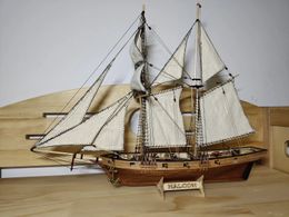 Version standard Hobby Ship Model Kits Halcon 1840 Ship Lifeboat Mode LKits Offrir des instructions anglaises 240408