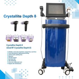 Staande Crystallite Depth 8 Glod Rf-machine voor huidverjonging Anti-aging striae Verwijdering van gezicht en lichaam