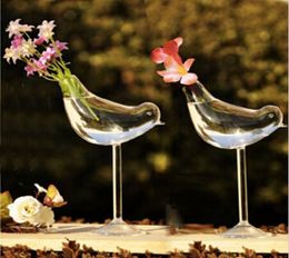 Standing Happy Birds Glass Vazen Wedding Decoratie Home Decor Stijlvol ontwerp Bloempotten Planters7281525