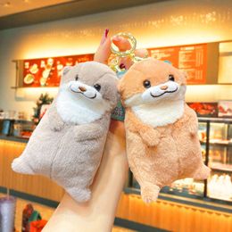 Standing Otter Creative Pendant Bag Plush Cute Doll Pendant Doll Toy Car Keychain Keychain