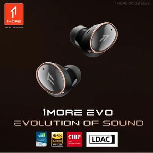 Stands 1more Evo embauche des écouteurs sans fil Ldac Audiophile Hifi Sound Tws Active Noice Cancelling Bluetooth 5.2 Casque 6 microphones