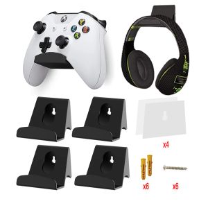 Lot de 4 supports de crochet pour manette de jeu PS5/PS4/Xbox One/Xbox Elite Series/8BitDo/Switch Pro