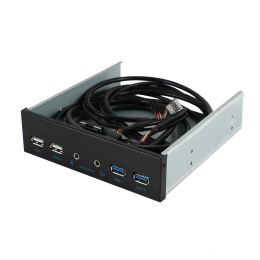 Supports de 5,25 pouces de bureau de bureau PC interne Panneau avant interne Hub USB 2 ports USB 3.0 et 2 ports USB 2.0 avec port audio HD Connecteur à 20 broches