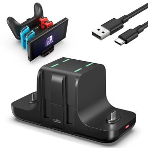 Supports de chargement de contrôleur 6 en 1 pour Nintendo Switch/OLED et Joycon, Station de charge rapide avec indicateur