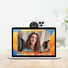 Stands verstelbare continuïteit camera mount bracket magnetische mobiele telefoon ring houder bureaublad voor iOS 16.0 MacBook voor iPhone 14