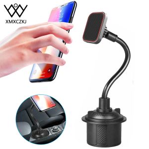 Stands verstelbare Gooseneck Cup telefoonhouder Magnetische autobekhouder Telefoon Mount Long Arm Telefoonbekerhouder voor Xiaomi Redmi Note 7 GPS