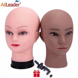 Stands Alileader Hot Vente Bald Mannequin Head For Wigs with Stand Manikin Head Wig Holder For Wigs Display Hat Afficher Glasses Affichage