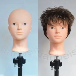 Stands Bald Head Training Head for Practice Makeup Women Mannequin Head for Wig Hat Affichage avec un support gratuit Hair Finishing Wig Stand