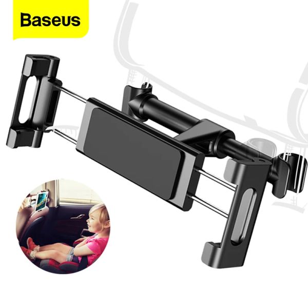 Stands BaseUs Back Selt Mount Tablet Car Solder pour iPad Air Mini Pro 2018 2020 11 12.9 10.2 support de téléphone de voiture arrière pour iPhone pour iPhone