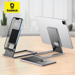 Support de bureau en métal pliable BaseUs pour iPhone 15 14 13 Pro Max iPad Pro 12.9 11 Samsung Tablet Desktop Stand Stand Support