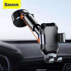 STANS BASEUS Gravity Car Suppilón Copa Suction Cup Soporte de soporte universal ajustable en el soporte GPS de automóvil para iPhone 13 12 Pro Xiaomi Poco