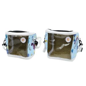 Stands porte-oiseaux perroquet cage de voyage légers petits animaux porteuse pour animaux de compagnie de ventilation en maille claire haut de gamme s / m