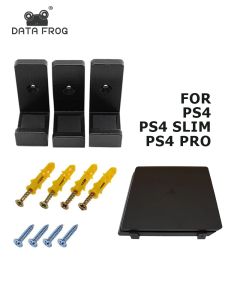 Stands Data Frog 3pcs/Set Wall Mount Bracket Holder voor PS4 Console Host Rack Game Storage Hook met schroef voor PS4 Pro/Slim Accessoires