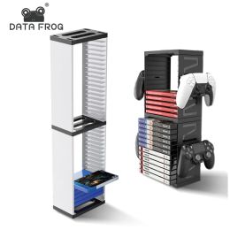 Stands Data Frog Host Disc Doublelayer Storage Box Holder voor PS4/PS5 Universal Game Disc Holder Vertical Stand voor NS/Xbox -serie X