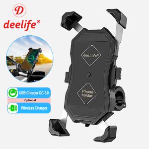 Stands DeeLife Motorbike Motorcycle Phone Téléphone Charge sans fil pour Moto XGrip Téléphone Support Cell Mobile Stand Smartphone Support