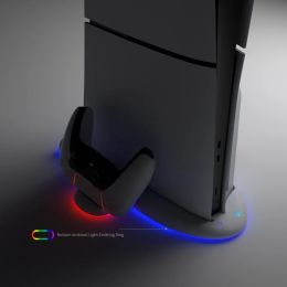 Stands DOBE TP53528 Cooling Charging Dock Station met RGB-kleur Sfeerlichtcirkel voor PS5 Slim Console