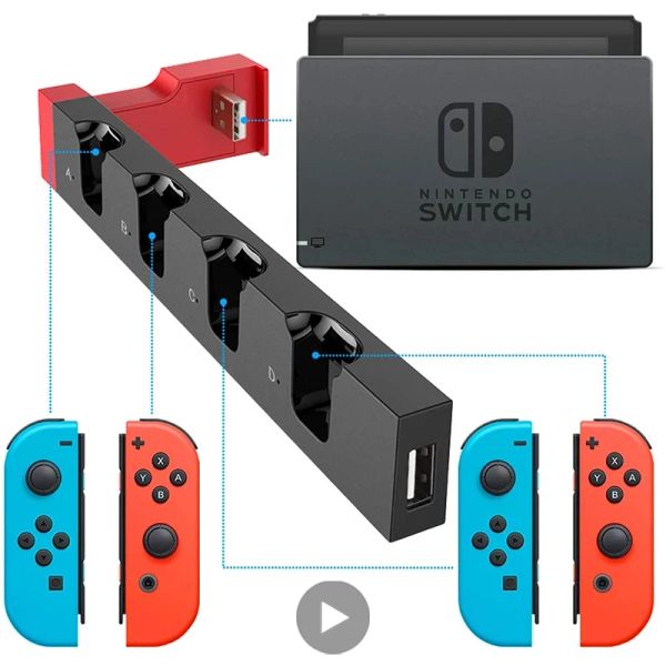 STANS Dock Charging Station Docking Docking para Nintendo Switch OLED NITENDO SWICH STAND Game Game Game Accessors Controller Gaming