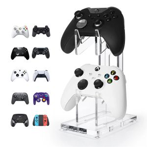 Staat dubbele controllerstandaard voor PS5 voor PS4 voor Xbox One voor NS -schakelaar, Universal Desk Controller Holder Gaming -accessoires