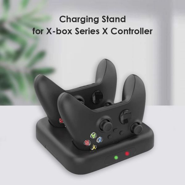 Stands Deux accessoires USB Type C Accessoires de jeu Divertissement pour le stand de station de charge de chargement Xbox Series Série X.