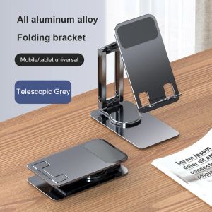 Stands opvouwbare mobiele telefoon Stand Universal HandsFree Smartphone Holder -bureau Bureau Verstelbare aluminiumlegering voor thuiskantoor