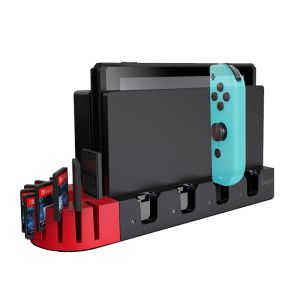 Supports pour Nintendo Switch Joycon chargeur 4 ports contrôleur de commutateur manette de chargement Station de chargement pour support de Console de commutateur 9 fente de jeu