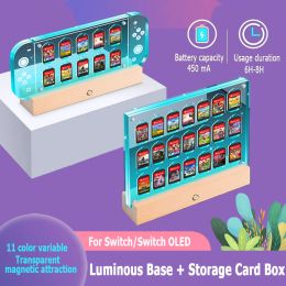 STRIT NINDENDO Switch Luminal Base Card Switch Oled / Lite 21 in 1 Transparent Magnetic Card Case NS Game Storage Card Accessoires