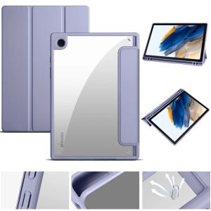 Tableau Samsung Tab A8 avec porte-stylo Clear Magnetic Couvercle pour Galaxy Tab A8 A 8 SM X200 pour Samsung A8 Tablet Case