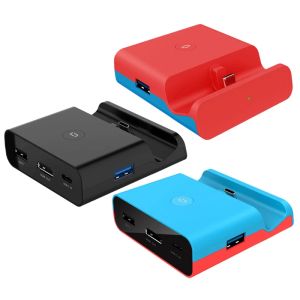 Staat voor Switch/Switch Lite Console Video Converter Portable Mini HDMICompatible TV Dock Laying Station Charger