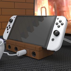 Soportes Consola de juegos Convertidor de manija Salida HUB USB Convertidor de manija de juego Base de proyección multifunción para Nintendo Switch/OLED/NGC