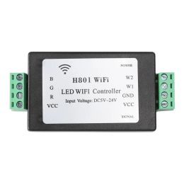 Partes H801 RGBW LED Controlador Wifi LED RGB Controlador DC524V Entrada para 5050 2835 3528 Cineta de cinta de luz LED SMD