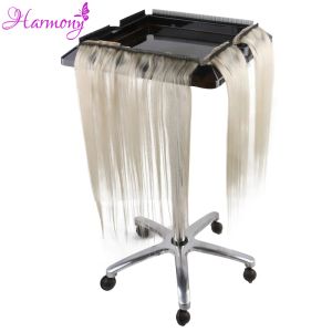 Stands Harmony Plus Hair 1 pièces chariot de coiffeur chariot de salon de beauté mobile en acier inoxydable pour extensions de cheveux I Tip