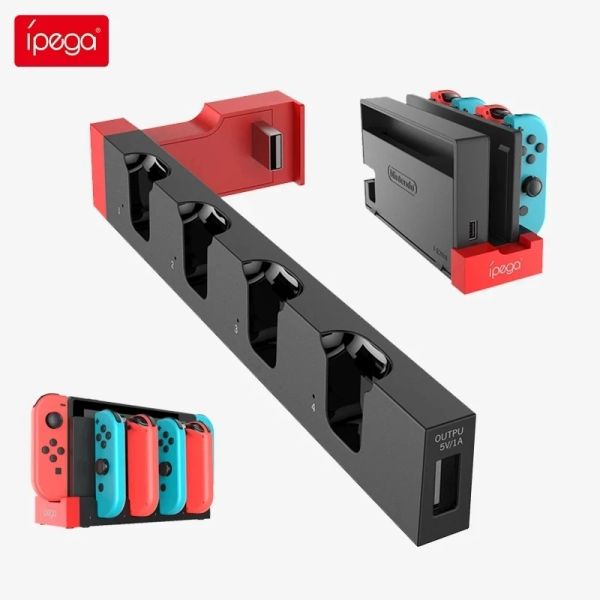 Soportes Ipega Pg9186, controlador de juego, cargador, soporte de estación de carga con indicador para Nintendo Switch Joycon