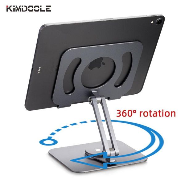 Stands kimdoole en métal tablette support support portable pliable flexible pour iPad Air Pro 12 Pad Xiaomi Samsung Kindle Accessoires