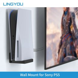 Stands Lingyou Wall Mount pour Playstation 5 Sturdy Space Saving Stand Bracket Hangle Moutez la console PS5 Close ou derrière le téléviseur