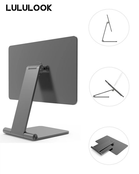 Partes Lululook Tablet Desktop Stand para Apple iPad Pro 11/12.9 pulgadas soporte de aluminio magnético ajustable para aire 5/4th Gen