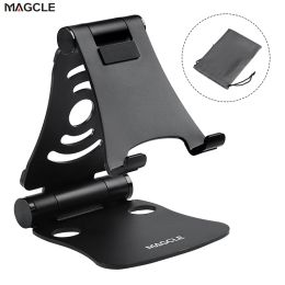 Stands Magcle Universele opvouwbare metalen houder Suporte Stander voor Apple Ipad Xiaomi Samsung mobiele telefoon Tablet Flexibele desktopstandaard