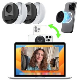 Stands porte-anneau de téléphone mobile magnétique pour MacBook pour Magsafe iPhone 14 13 Préseuble amovible de remplacement de caméra réglable pro de Magsafe