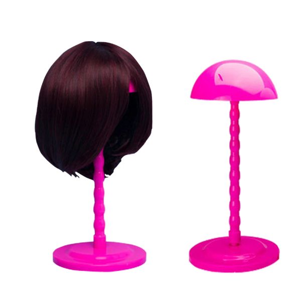 Soportes tipo hongo peluca soporte para el cabello cabeza sombrero gorra soporte de exhibición elegante nuevo plástico caliente portátil plegable estable ajustable herramientas de belleza