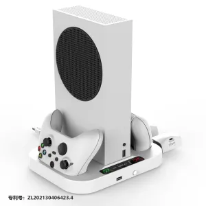 Stands neufs pour le chargeur de chargeur à double contrôleur de la série Xbox Series S chargeur de ventilateur de refroidissement du support vertical pour la console Xbox One / S